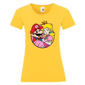 Цветна дамска тениска- Супер Марио