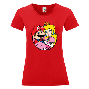 Цветна дамска тениска- Супер Марио
