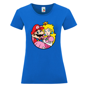 Цветна дамска тениска- Супер Марио