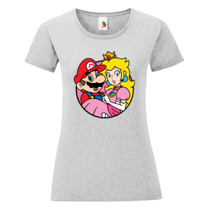 Цветна дамска тениска- Супер Марио