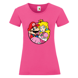Цветна дамска тениска- Супер Марио