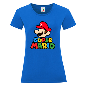 Цветна дамска тениска- Супер Марио
