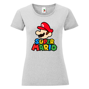Цветна дамска тениска- Супер Марио