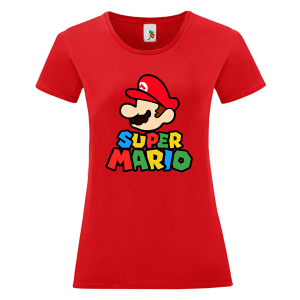 Цветна дамска тениска- Супер Марио
