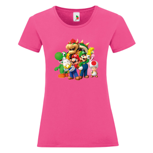 Цветна дамска тениска- Супер Марио