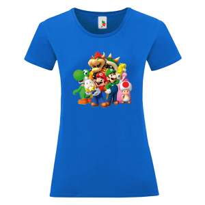 Цветна дамска тениска- Супер Марио
