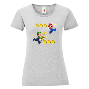 Цветна дамска тениска- Супер Марио