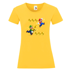 Цветна дамска тениска- Супер Марио