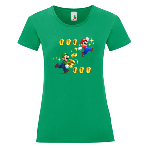 Цветна дамска тениска- Супер Марио