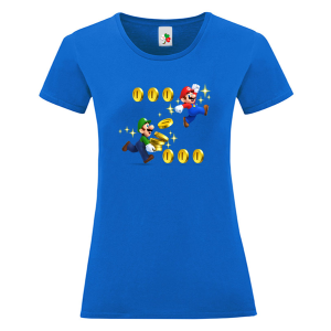 Цветна дамска тениска- Супер Марио