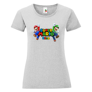 Цветна дамска тениска- Супер Марио