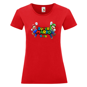 Цветна дамска тениска- Супер Марио