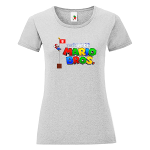 Цветна дамска тениска- Супер Марио