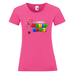 Цветна дамска тениска- Супер Марио