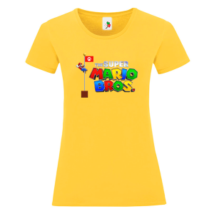 Цветна дамска тениска- Супер Марио