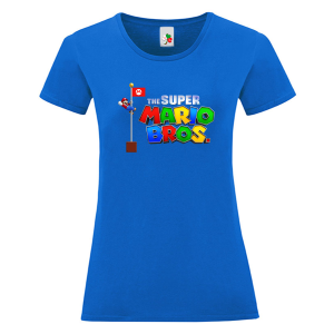 Цветна дамска тениска- Супер Марио