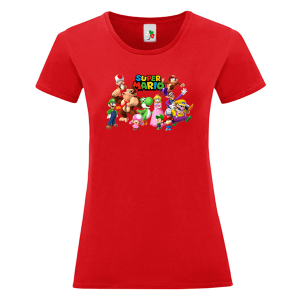 Цветна дамска тениска- Супер Марио