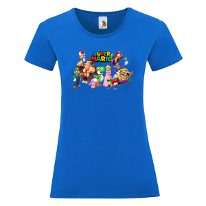 Цветна дамска тениска- Супер Марио