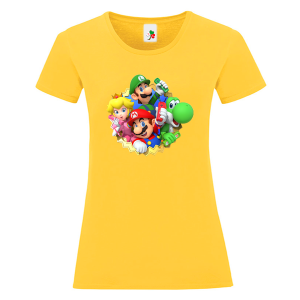 Цветна дамска тениска- Супер Марио