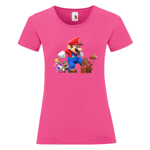 Цветна дамска тениска- Супер Марио