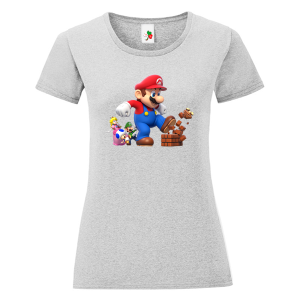 Цветна дамска тениска- Супер Марио