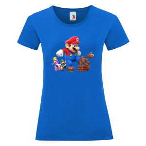 Цветна дамска тениска- Супер Марио
