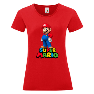 Цветна дамска тениска- Супер Марио