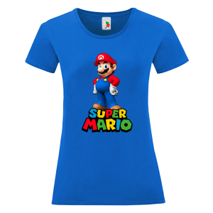 Цветна дамска тениска- Супер Марио