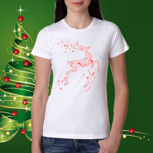 Дамска коледна тениска
