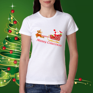 Дамска коледна тениска