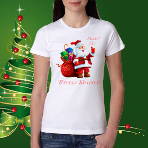 Дамска коледна тениска