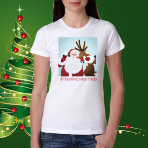 Дамска коледна тениска