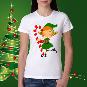 Дамска коледна тениска