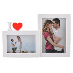 Рамка за снимки 2 в 1 - бяла
