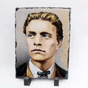 Скална плоча с Васил Левски - правоъгълник 18см.-14см.