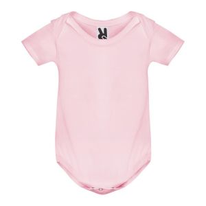 Розово бебешко боди  с къс ръкав