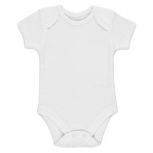 Бяло бебешко боди с къс ръкав