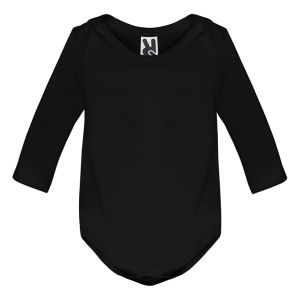 Черно бебешко боди с дълъг ръкав