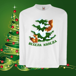 Детска коледна блуза Катерички