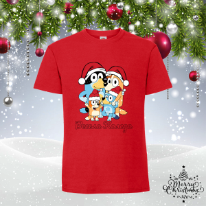 Забавна коледна тениска- Блуи