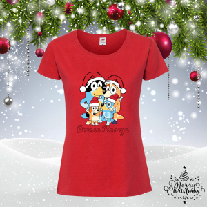 Коледна забавна тениска- Блуи