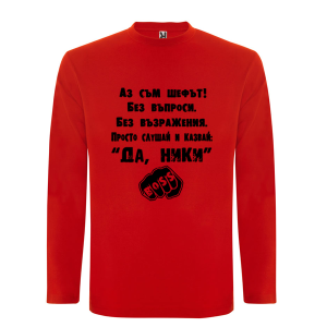 Цветна мъжка блуза- Аз съм шефът, Ники