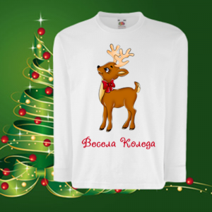 Детска коледна блуза Еленче