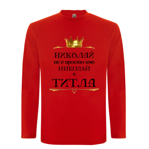 Цветна мъжка блуза- Николай е титла
