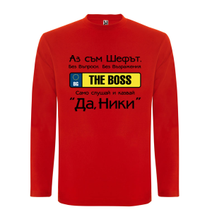 Цветна мъжка блуза- Аз съм шефът Ники
