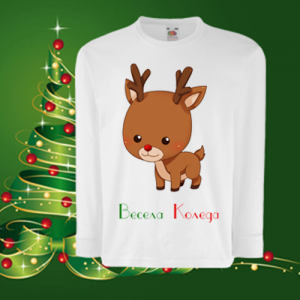 Детска коледна блуза Еленче