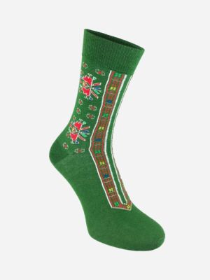 Зелени чорапи с народни мотиви