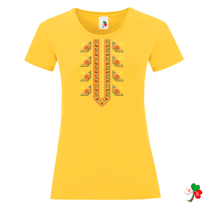 Цветни дамски тениски с народни мотиви на шевици