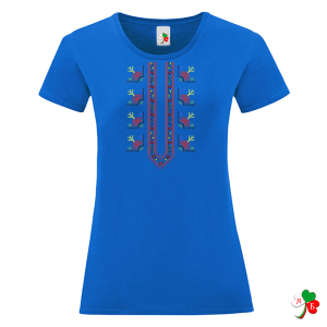 Цветни дамски тениски с народни мотиви на шевици