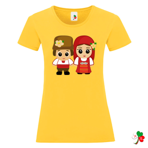 Цветни дамски тениски с весели  народни мотиви.